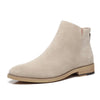 Suede Leather High-Top Men's Boots in Black, Beige, Camel - Cow Suede, Fabric, Rubber Sole - Fashionable & Durable - Sizes 38-44