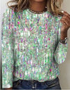 Chic Women's Slim-fit Long Sleeve Round Neck T-shirt in Brushed Milk Silk - Comfortable & Stylish Women's Fashion.