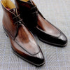 Handcrafted Men's Leather Boots with Durable Cowhide Soles & Custom Colors