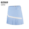 Women's High-Performance Sport Skirt with Built-In Leggings in QZ089-Navy Blue - Breathable Polyester Athletic Wear for Golf & Sports.
