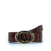 Premium Cowhide Business Belt in Black and Brown with Adjustable Sizes and Oval Buckle