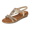 Chic Ethnic Diamond Beaded Flat Sandals in Black - Women's Fashion Footwear with Non-Slip Sole & Cozy Lining - Sizes 36 to 42