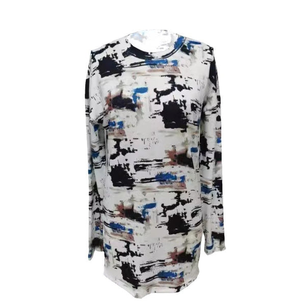 Stylish Women's Round Neck Art Print Tee in White with Slim Fit Design - Casual, Japanese & Korean Fashion Polyester T-Shirt