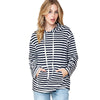 Trendy Shiying Striped Hooded Sweater - Women's Autumn & Winter Fashion, Striped/Plaid design, Red/Striped, Polyester, Streetsmart Style