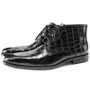 Stylish Men's Genuine Cowhide Martin Boots in Classic Black, Breathable with Car Suture Design - Male Fashion Footwear