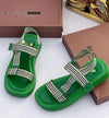 Stylish Women's Open-Toe Sandals with Velcro Strap in Vibrant Colors