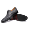 Handcrafted Men's Pearl Fish Skin Dress Shoes with Low Heel, Business-Stylized and Stylish, Genuine Leather, Round Toe