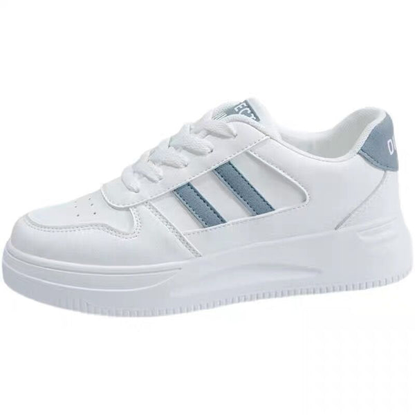 Women's White Casual Leather Sneakers - Chic & Versatile Sports Shoes for Women
