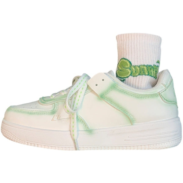 Trendy White Embroidered Flat Women Shoes - Lightweight, Breathable, Durable - All-Season Casual Footwear for Women
