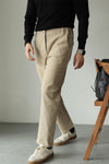 Americana Retro Cotton-Stretch Denim in Khaki - Men's High-Waisted Jeans