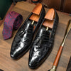Premium British Blue Leather Business Shoes - Comfortable & Stylish Choice for All Occasions