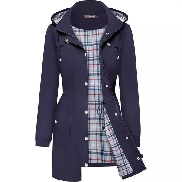 Stylish Women's Anorak in Wine Red - Windproof & Rainproof, Japanese & Korean Style Coat - XS to XXL Sizes