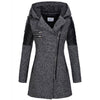 Mid-Length Thermal Trench Coat with Oblique Zipper in Various Colors