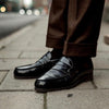 Men's Black British-Style Leather Shoes for Timeless Elegance - Jet Black Cowhide Leather - Men's Fashion Footwear