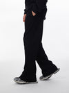 Modern Men's Slim-Fit Straight Leg Pants in Gray-Black. Versatile and comfortable trousers for work or casual wear.