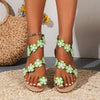 Sunflower Embossed Women's Plus Size Slippers in Vibrant Colors
