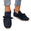 Fashionable Women's Mesh Lace-up Casual Shoes in Black - Breathable, Comfortable, Mid-top Design, Rubber Soles for Traction - Size 36 to 43