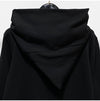 Unisex Cotton Sweater Coat with Inclined Zip - Hooded Cardigan Style