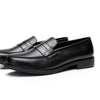 Classic Black British-Style Leather Men's Shoes with Rubber Sole - Vintage Elegance, Comfort and Longevity - Sizes 38-44