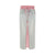 Women's Patchwork Plaid Pink High-Waist Jeans - Red and Black Cotton Pants - Straight-leg Style - Versatile Fashion Statement