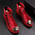 Toasty Cotton Plush Winter Footwear in Red Suede - Korean Fashion Trend Zipper Shoes in 43 Size.