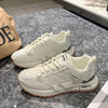 Lightweight Retro-Style Dad Sneakers in Milky White