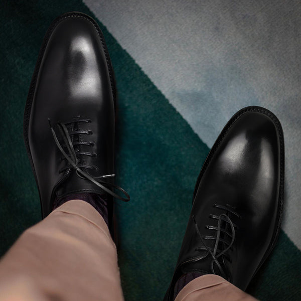 Handcrafted Men's Formal Leather Shoes for Business Wear in Black - Breathable, Customizable, Round Toe Design - Sizes EU 37-46 - Durable & Elegant