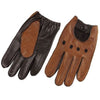 Men's Leather Driving Gloves - Touchscreen-Sensitive, All-Season, Non-Slip Grip - Black, Brown, Light Brown - Sizes S to XL