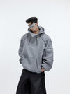 Premium Men's 3D Fleece Hoodie in Deep Charcoal Gray - Street Style Comfort - Cotton Polyester Blend - Pullover Design.
