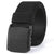 Universal Nylon Tactical Belt in Black - Durable Canvas Style - Outdoor Ready Gear - Metal-Free - Lightweight Plastic Buckle.