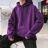 Plus Size Men's Hooded Sweater in White - Kangaroo Pocket, Casual & Comfortable