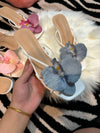 Women's Square Toe Chic Floral Beach Sandals in Rose - Anti-Slip, Comfortable, Summer Footwear for Women.