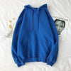 Cozy Fleece-Lined Hooded Sweater in Solid Colors, Polyester, Casual Style, Warm and Comfortable