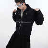 Chic Red 3D Hooded Tracksuit Jacket for Men, Polyester, Asian Size, Streetwear Style