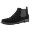 Men's Leather Winter Boots with Light Sole - Black/Brown, Velvet, Martin Style