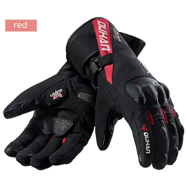 Waterproof heated cycling and ski gloves with non-slip grip, touch screen feature, LIMDRY technology. Perfect for all-weather outdoor activities.