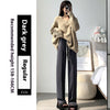 Casual Wide-Leg Slit Pants in Sporty Style, High-Quality Cotton Blend, Trendy Irregular Design