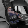 Vintage Men's Genuine Leather Perforated Motorcycle Gloves in Black or Brown, Ideal for Retro, Street, Rally & Road Riding