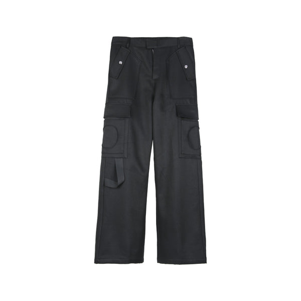 Rugged Straight-leg Work Trousers in Khaki and Black | Polyester Heavyweight Design | Sizes M, L, XL