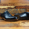Men's Black Genuine Leather Lace-up Shoes, Pointed Toe, Sizes 37-45