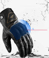 Men's Leather Biker Gloves in Classic Colors - Brown and Black Sheepskin Motorcycle Safety Gear for Men - Sizes M to 2XL