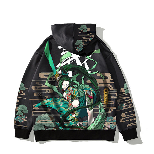 Traditional Guan Yu Chinese Hoodie | Cultural Iconography Unisex Apparel - Polyurethane Blend - Asian Style - Unique Streetwear