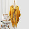 Cashmere-Feel Tassel Scarf with Vintage Dark Pattern - Versatile, Warm, and Elegant Women's Shawl - 141*85cm - Seasonal Style