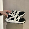 Lightweight Retro-Style Dad Sneakers for Women in Milky White, Classic Black, and Gray. Breathable comfort in stylish lace-ups.