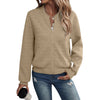Chic Long-Sleeve Zippered Cardigan in Solid Colors