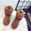 Women's Winter Lace-Up Ankle Boots in Matte Leather - Cozy & Trendy Winter Footwear.