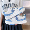Trendy Women's Skate Shoes with Thick Sole - Blue, Pink, Black - Versatile and Durable Sneakers for Skateboarding and Casual All-Season Wear