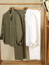 Men's Lightweight Linen Trousers in White - Summer Casual Wear
