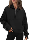 Cozy Winter Hooded Sweatshirt for Women | Loose-Fit Top with Pocket
