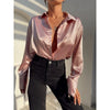 Autumn Long Sleeve Polo Collar Shirt in Vibrant Colors - Women's Polyester Fashion, Solid Pattern, Fall Essential - S to XXL Sizes